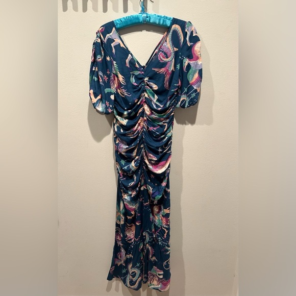 BANJANAN Skylar Ruched Dress / Size Small / - Picture 3 of 11